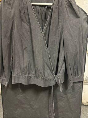Madewell grey  Wrap-Front Tie Jacket